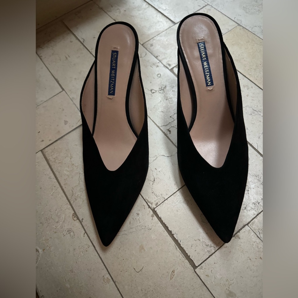 Stuart Weitzman Suede Mules